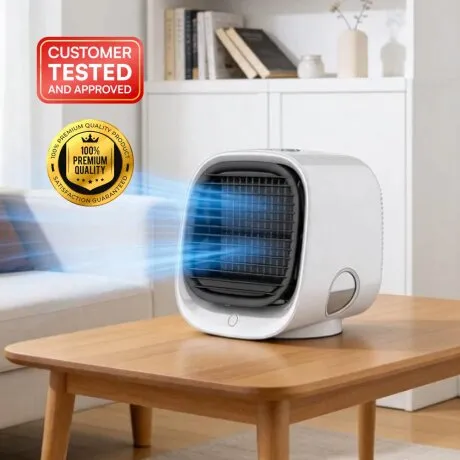 AiraBreeze refroidisseur d'air portable — design compact, ventilateur silencieux et réservoir d'eau